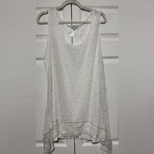 Avenue Elegant White Lace Women's Top Size 18/20